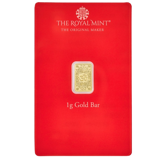 1g Gold Bar - Royal Mint 'Om'